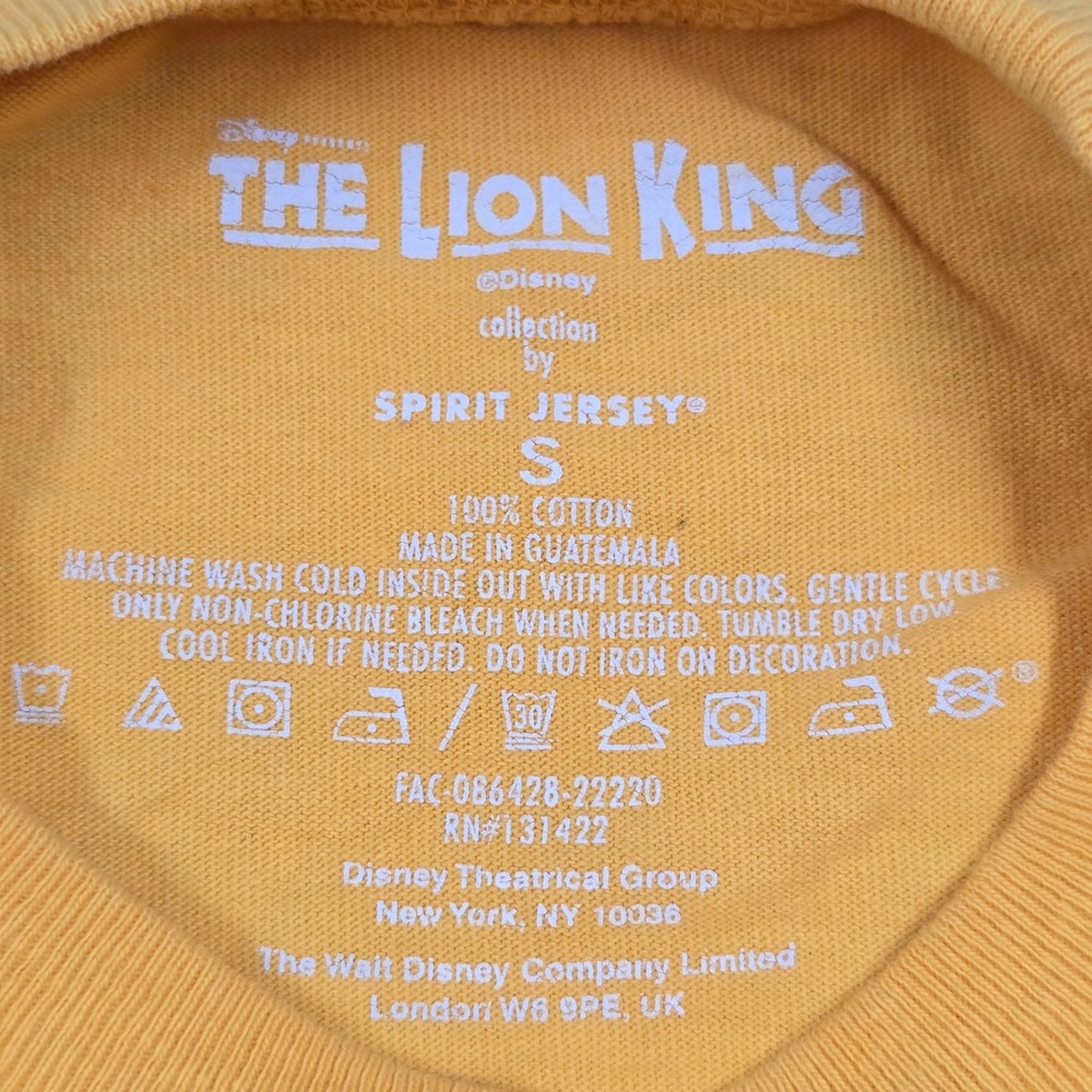 Disney Spirit Jersey Lion King Small Orange Ombre Puff Print Musical Broadway - Picture 3 of 10